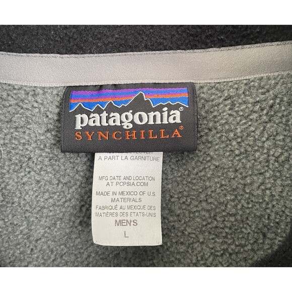 Patagonia Men's Synchilla Gray Fleece Men's Full Zip Up Vest L - Picture 3 of 11